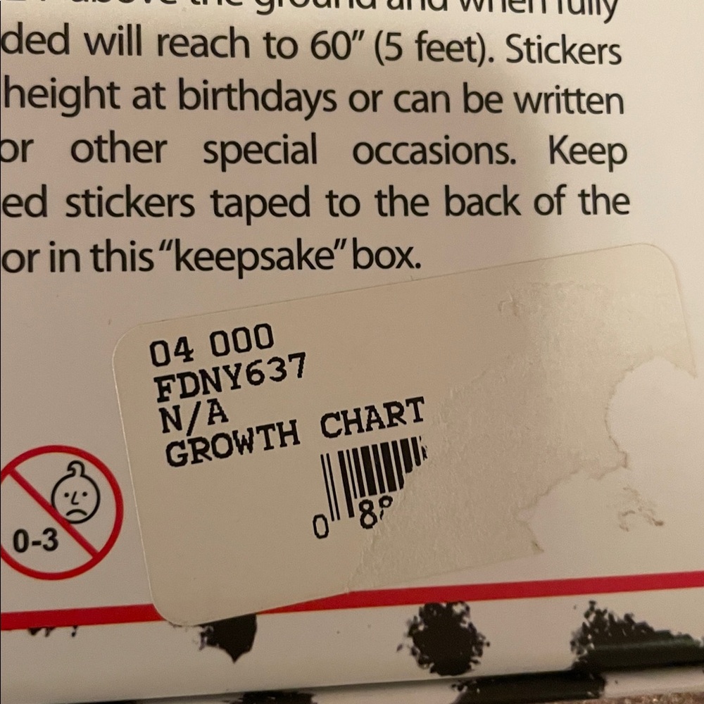 eeBoo Keepsake Growth Chart with Stickers - Picture 3 of 11